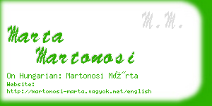 marta martonosi business card